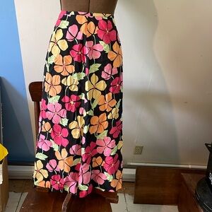 Talbots Petites mid length floral skirt